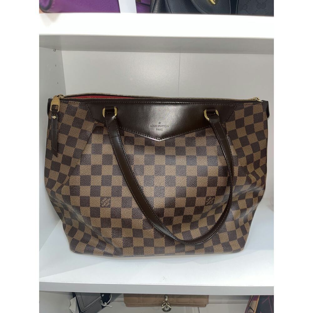 Louis Vuitton Damier Ebene Canvas Iena MM Tote Bag